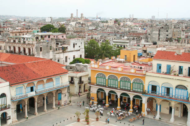 istock Old Havana central square view from roof 1279862410