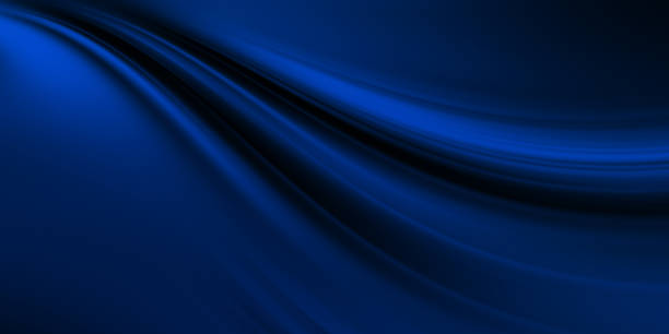 istock Sea Wave Abstract Navy Blue Black Neon Pattern Moon Light Silk Wavy Dark Texture Night Beach Party Background 1279866639