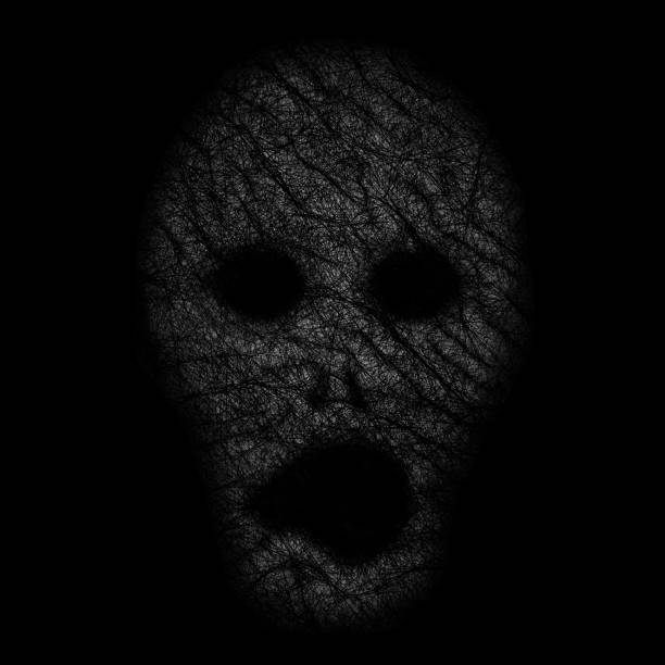istock Zombie or alien head, fear and disgust expressed on the face 1279867604