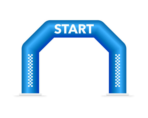 istock Start finish flag and banner for concept design. Illustration concept. Vector illustration. 1279868260