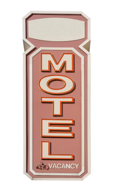 istock Coral colored and white motel sign 1279869498