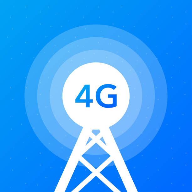 плоская иконка с 4g для веб-дизайна. современные технологии. векторная иллюстрация. - 3g stock illustrations