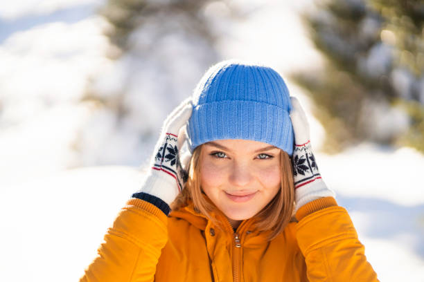 istock Blue-eyed girl on a mountain 1279873085