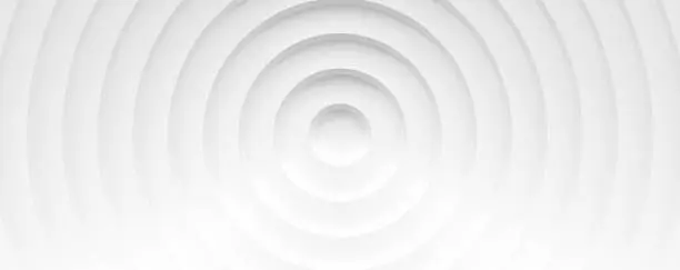 Vector illustration of White circles with shadows. abstract pattern for web or print template white background, brochure cover or app. Material style. Geometric 3D illustration.