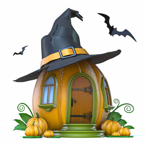 istock Halloween pumpkin house 3D 1279877119