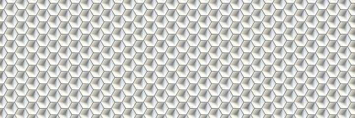 Abstract wall tiles texture background Hexagonal shape 3D render illustration isolated