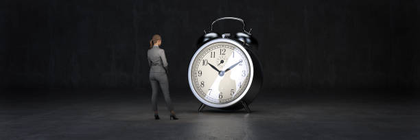 istock Businessman and the time concept. 3d rendering 1279879341