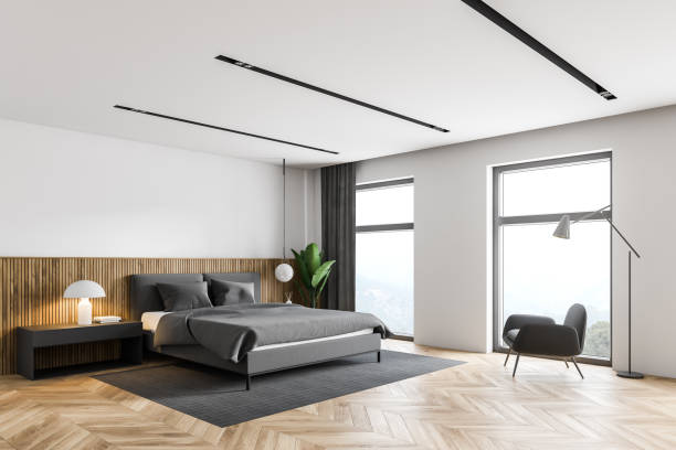 istock White master bedroom corner with armchair 1279881751