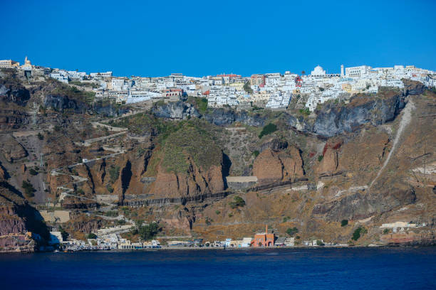 istock Fira Greece seen from the water 1279881942
