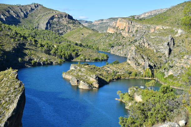 istock a lake of turquoise waters between the mountains 1279885845