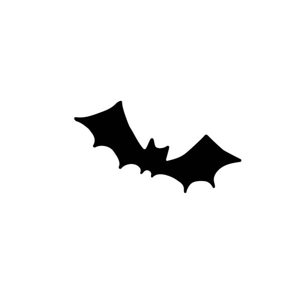 Vector Hand Drawn Doodle Sketch Bat Silhouette Stock Illustration -  Download Image Now - Bat - Animal, Outline, Animal - iStock
