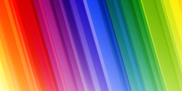 яркий абстрактный радужный фон - spectrum rainbow abstract black background stock illustrations