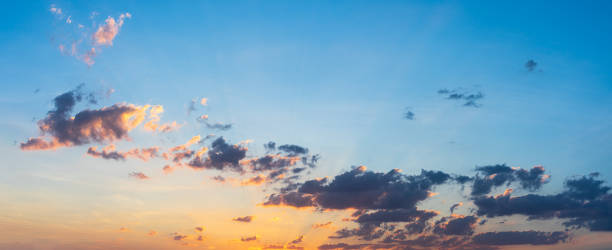 istock Beautiful sunset with blue sky and clouds natural background. 1279902729
