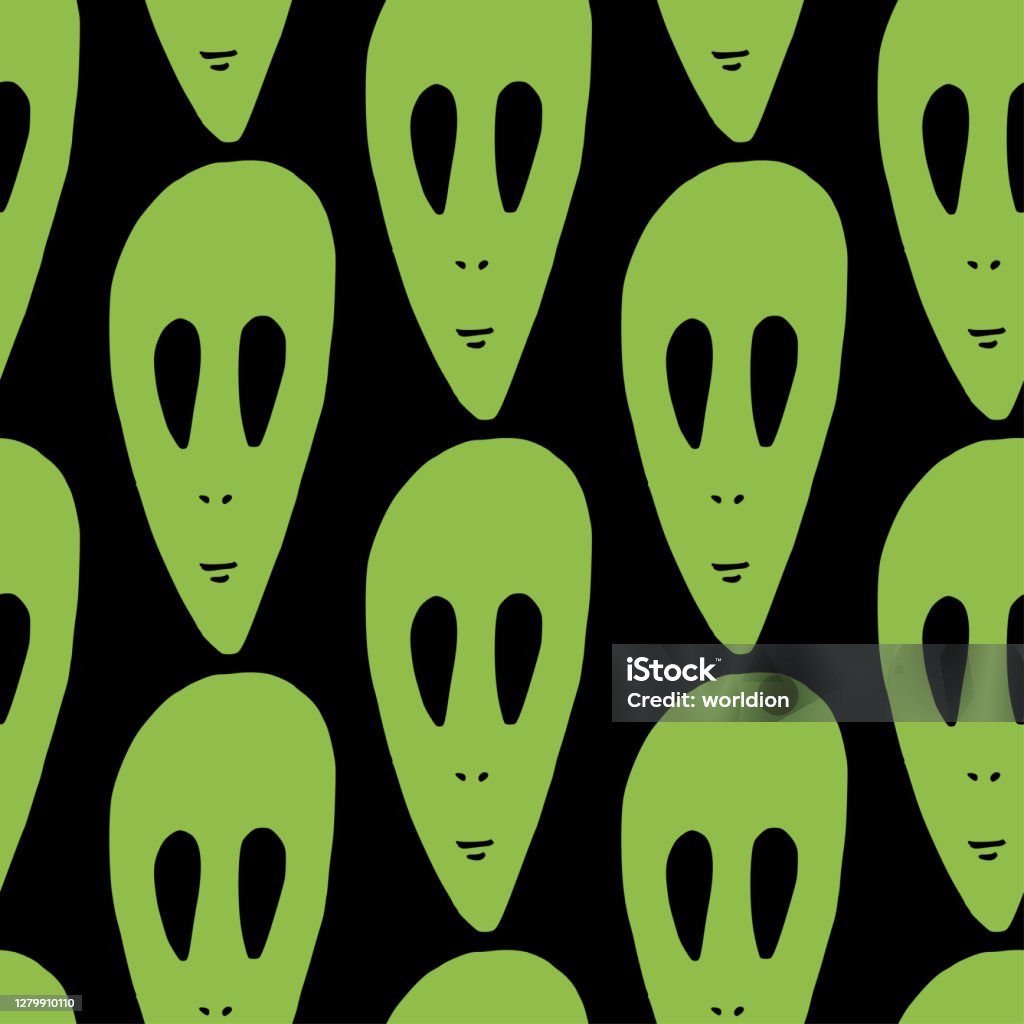 Mô Hình Liền Mạch Của Người Ngoài Hành Tinh Nền Vector Ufo Thiết ...