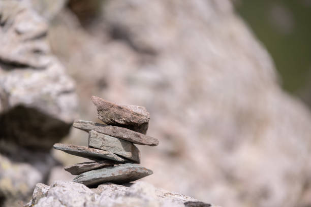 A Cairn (stack of stones) in the mountains