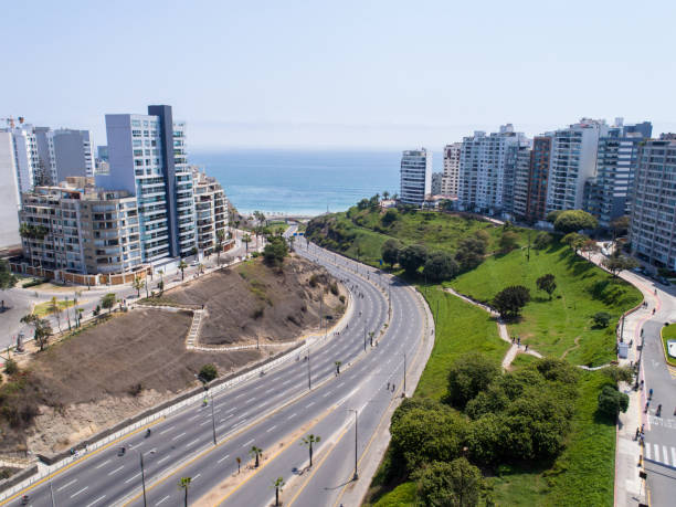 istock Aerial image made with drone of Lima Peru during sundays. 1279914983