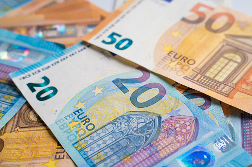 Euro Money Banknote euro cash background. Euro Money financial