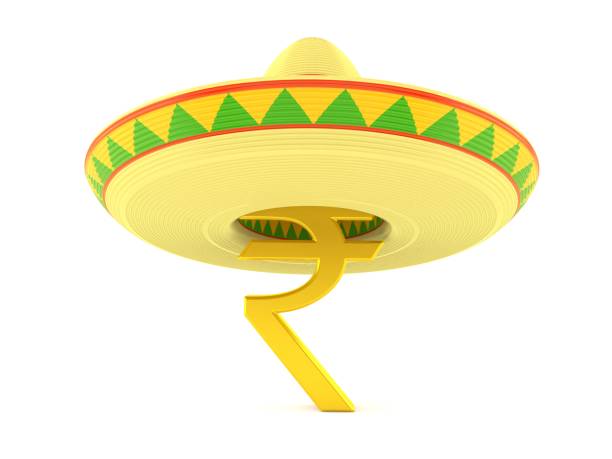 istock Rupee currency symbol with sombrero 1279921087