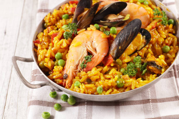 istock paella with shrimp, mussel and rice 1279921378