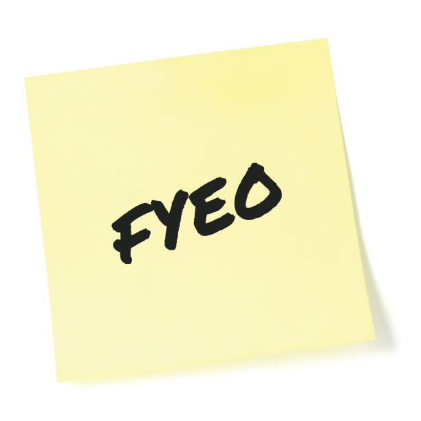 istock For your eyes only initialism FYEO black marker written acronym text, isolated yellow post-it to-do list sticky note abbreviation sticker macro closeup, top secret classified information newsletter bulletin notice, sensitive info secrecy, privacy, confide 1279923981