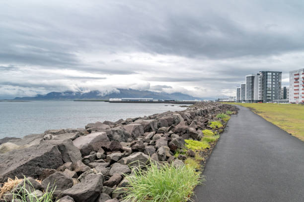 istock Promenade along seashore in Reykjavik, Iceland. 1279929209