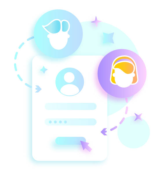 Create Account vector art illustration