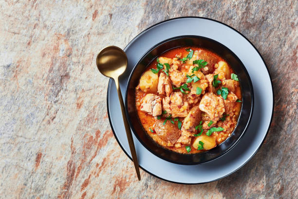 istock chicken arrabbiata stew with lentil and potato 1279932081
