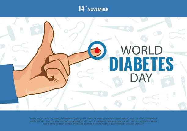 World Diabetes Day. Vector Illustration on the theme World Diabetes Day. diabetes backgrounds stock illustrations