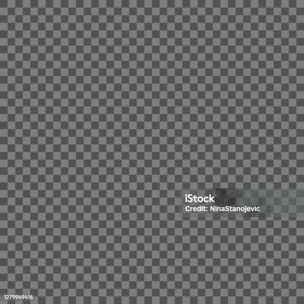 Vector Illustration Of Black And Gray Checkered Background That Represents  A Transparent Background Stock Illustration - Download Image Now - iStock