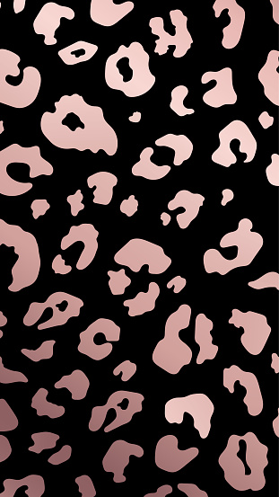 Vector Trendy Abstract Rose Gold Leopard Vertical Background Wild Animal Cheetah Skin Metallic Pink Texture On Black Background For Fashion Print Design Smartphone Cover Wallpaper Social Media Stock Illustration - Download Image Vector Trendy Abstract Rose Gold Leopard Vertical Background Wild Animal Cheetah Skin Metallic Pink Texture On Black Background For Fashion Print Design Smartphone Cover Wallpaper Social Media Stock Illustration - Download Image