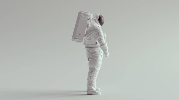 istock White Astronaut with Black Visor Space Walk Suit Side View 1279950890