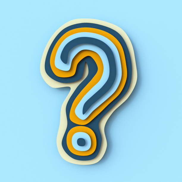 istock Colorful paper layers font question mark 3D 1279950990