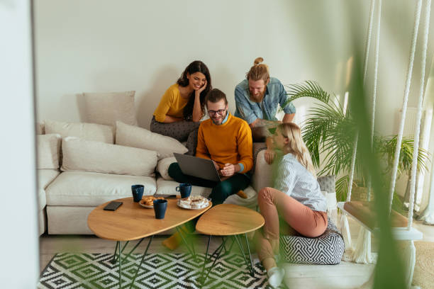 istock Catching up with friends online 1279953566