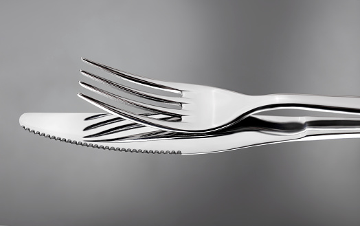 Cutlery set. Fork and knife.