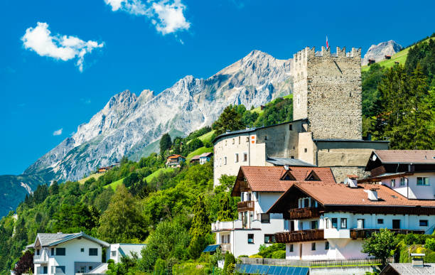 istock Bideneck Castle at Fliess village, Austria 1279956594