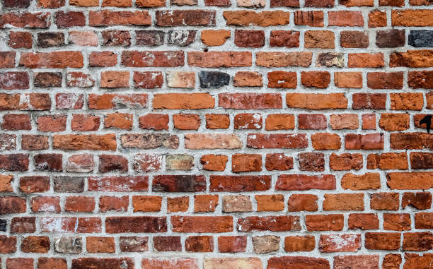 istock Old brick wall. Texture of old weathered brick wall panoramic background 1279958313