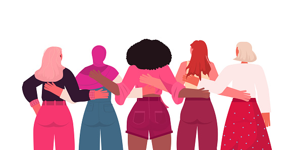 istock mix race girls standing together female empowerment movement women power concept 1279959145