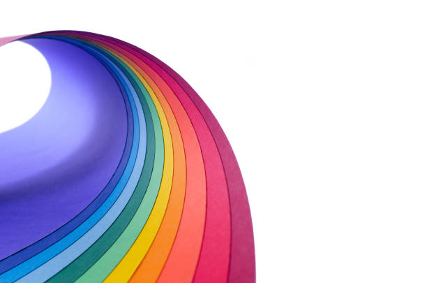 istock Abstract bright soft design background with rainbow wavy curved lines in dynamic style, Template banner design concept 1279959509
