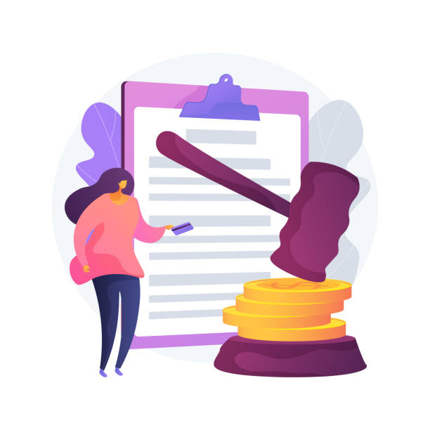 оплата штрафов абстрактной иллюстрацией вектора концепции. - legal failure stock illustrations