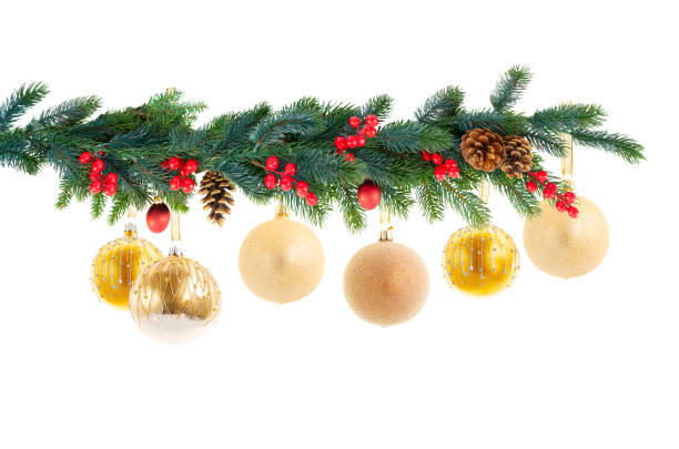 istock Christmas garland on white 1279962509