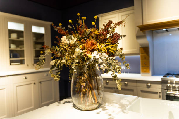 istock Vase with dried flowers decorations 1279968358