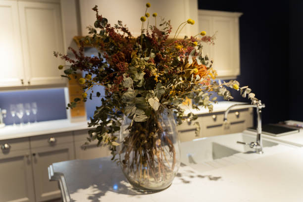istock Vase with dried flowers decorations 1279968370