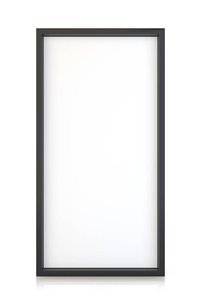 istock Promotional interactive information kiosk. Advertising display terminal stand. Isolated on white background. 3d illustration. 1279972447