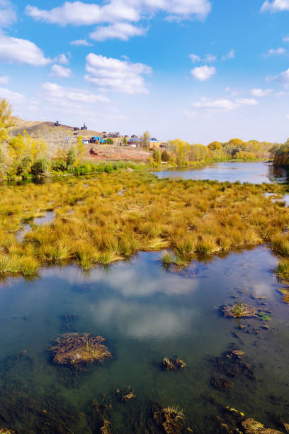 istock Sakmara river and Red Mountain camping on the shore 1279973811