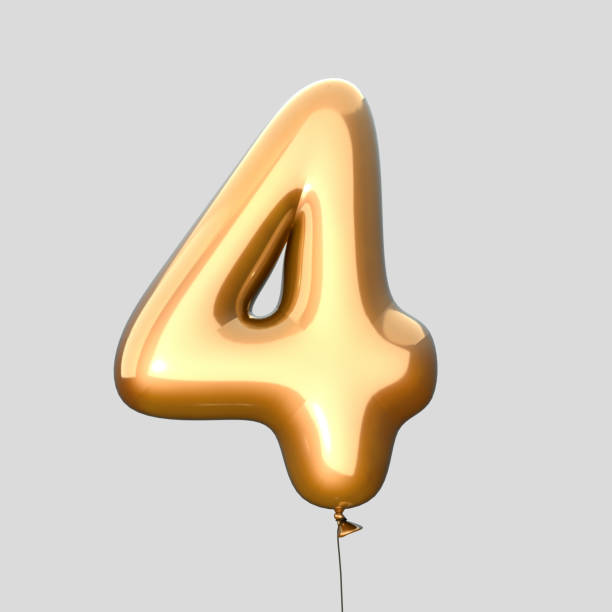 istock Golden balloon font number 3 1279981353