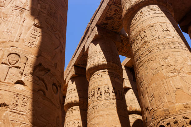 istock Pillars at Karnak Temple. Great Hypostyle of Luxor, Egypt 1279981773