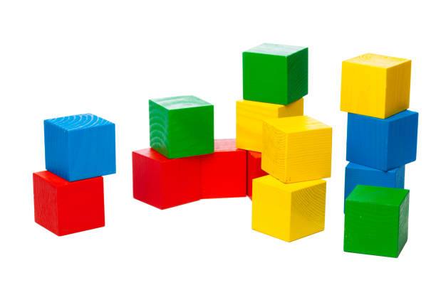 istock Wooden building blocks isolated on white background 1279983175