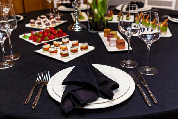 istock Catering, server tables for bonquet 1279983487
