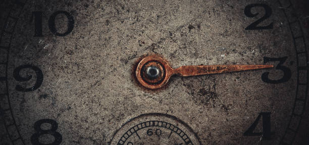 istock Vintage watch face close - up. Selective focus on elements, macro photography. Background in steampunk style. Metallic grunge texture. Easy image tinting 1279984764