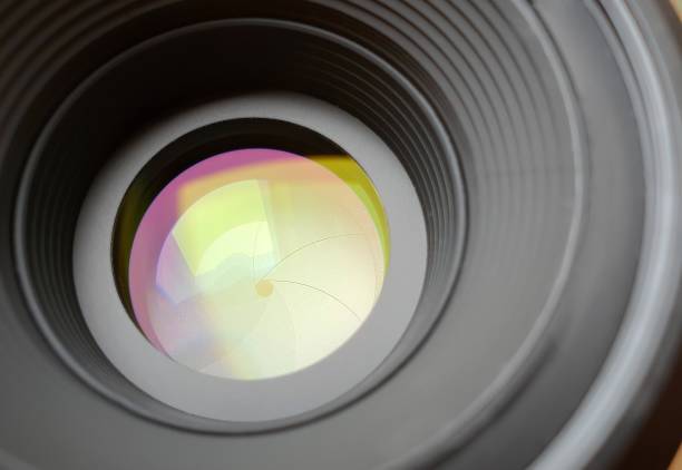 istock Camera lens aperture closeup 1279987031